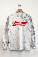 Buckeye State Ribbon LS Tie Dye T-Shirt